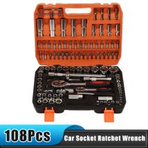Nuovo 108 pezzi multifunzione presa per auto chiave a cricchetto ruota meccanico automatico kit di strumenti di coppia manuale cassetta degli attrezzi di riparazione domestica auto