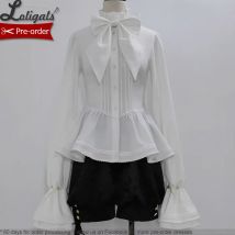 Vorbestellung Ouji Lolita Bluse Langarm weißes Hemd von Prinzessin Chroniken ~ Kaninchen im Mondlicht 2,0