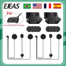 Ejeas v6 pro/v4 plus mikrofon headset typ-c stecker doppelseitige band basis montage clip motorrad helm intercom zubehör