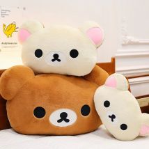 Urocza pluszowa poduszka na rękę Rilakkuma, ciepła, kreskówkowy miś, peluche, miękka zabawka, poduszka, prezent urodzinowy