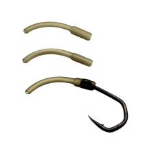 20pcs Carp Fishing Accessories Long Kicker Hook Anti Tangle Sleeve Fit over Hook 2 4 6 8 Size L/S For Fishing Hair Rig Tackle