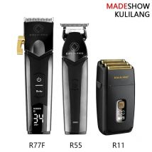Madeshow Kulilang R77F R55 R11 Professionelle Akku-Haarschneidemaschine Kit LCD-Display Clipper Barber Haarschneider für Männer