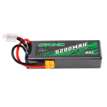 Batteria ai polimeri di litio OVONIC 3S 80C 5200 mAh 11,1 V con connettore XT60 (confezione da 2)