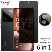 Protezione per lo schermo privacy per Realme GT 7 Vetro temperato anti-spia per Realme GT 7 Vetro fotocamera per Realme GT 7 Vetro da 6,78 pollici
