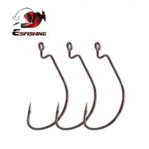 ESFISHING Hak offsetowy Haki wędkarskie ze stali węglowej Korba Big Bass Hook Korba Hak kolczasty do miękkiej przynęty wędkarskiej