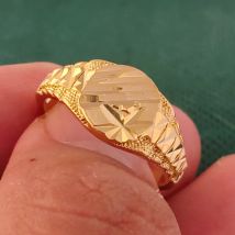 Afrikanische äthiopische Dubai Gold Farbe Ringe für Frauen Männer Dekoration indische Ehering Braut Geschenk