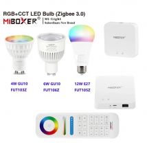 Miboxer Zigbee 3.0 RGBCCT LED-Birne FUT105ZR E27 12W FUT103ZR 4W FUT106ZR 6W GU10 WiFi-Lampe APP Amazon Sprachsteuerung AC110V-220V