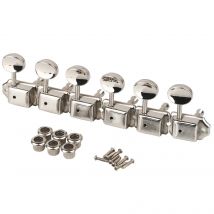 Gearlly Un Set di 6 in linea 6R Nichel Argento Teste di macchine per chitarra elettrica vintage Accordatori Chiave di accordatura Pioli Accessori per chitarra