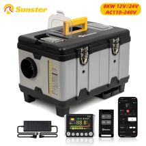 Riscaldatore diesel ausiliario 8KW 12V/24V/220V con modalità ad alta quota e modalità di ventilazione Riscaldatore per auto ultra silenzioso per tenda domestica per auto camper