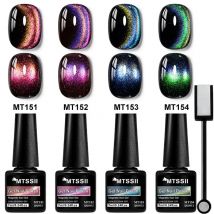5 stücke Bunte Starry Sky Katze Magnetische Gel Nagellack Set Galaxy Effekt Semi Permanent Soak Off UV Gel Lack Nagel liefert DIY