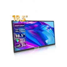 HGFRTEE 18.5inch Portable Monitor 120Hz RGB100% With VESA Hole & Back bracket Laptop Extended Display ADS-IPS HDR Screen