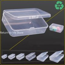 PP Storage Box Mini Transparent Plastic Case Container Square Rectangle Packaging Box for Jewellry Beads Small Items