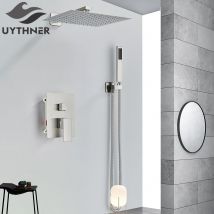 Uythner Badezimmer-Duscharmatur, gebürstetes Nickel, Dusche, Badarmatur, Wandbadewanne, Dusche, Mischbatterie, Badezimmer-Duscharmatur, Duschset