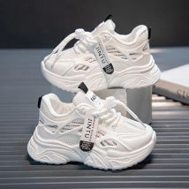 Kinder-Turnschuhe, dicke Sohle, lässig, leicht, Laufschuhe für Jungen und Mädchen, bequemer, klobiger Mesh-Sneaker für Kinder, Wanderschuhe