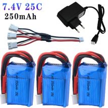 7.4V 250mAh 25C LIPO Batteria Per Orlando Hunter 1:35 RC Telecomando arrampicata Accessori Auto Batteria/Caricabatterie Set 2S BATTERIA