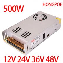 12V 24V 36V 48V 500W Schaltnetzteil Quelle Transformator AC DC SMPS Für LED Streifen Licht CCTV Motor