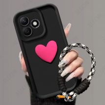 Per Honor 400 lite Custodia Honor 400 lite Custodia per telefono ABR-NX1 Honor 400 Pro Honor 400 5G 3D Love Heart Hnad Strap Cover posteriore