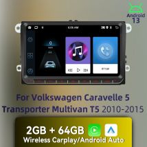 2 Din Radio per VW Volkswagen Caravelle 5 Transporter Multivan T5 2010-2015 9 "Schermo Stereo GPS Carplay Android Car Multimedia