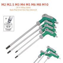 1 Stück Innensechskantschlüssel T-Griff Innensechskantschlüssel 2 mm 2,5 mm 3 mm 4 mm 5 mm 6 mm 8 mm 10 mm CR-V T-Griff Griff Inbusschlüssel Langer Arm