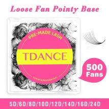 TDANCE 500 Fans Loose Fan Lashes Przedłużanie rzęs 5D 6D 8D 10D Pointy Base Premade Medium Stem