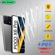 4 szt. Szkło hartowane do Xiaomi POCO F6 X6 F5 X5 M6 Pro ochraniacz ekranu do POCO F6Pro X6Pro F5Pro X5Pro X6 X5 F5 F6 Pro pokrywa folia szklana