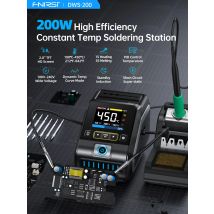 FNIRSI DWS-200 Soldering Station 200W C210 C245 Solder Iron Handle With Soldering Helping Hand Electronic Welding Rework Station
