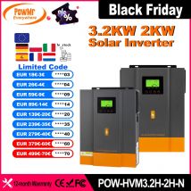 PowMr 3.2KW 24V inverter solari ibridi 12V V lavaggio sinusoidale puro 80A MPPT regolatore di carica solare carica batteria al litio con WIFI