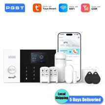 PGST 2G GSM WiFi Protezione di sicurezza Tuya Smart Life Alexa Domotica Porta di movimento Sensore magnetico Set di sistemi di sicurezza di allarme