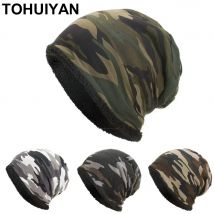 2025 klassische Camouflage Beanie Hut Für Männer Outdoor Gorro Skullies Kappe Herbst Winter Warme Hüte Frauen Motorhaube Gestrickte Ski Caps