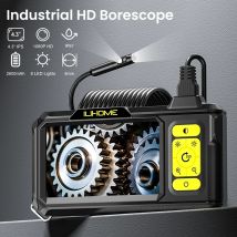 Industrielle Dual Endoskop 4,3'' IPS Bildschirm Wasserdichte 8MM Sonde Sanitär Kamera 8LEDs Automotive Pipeline Inspektion Endoskop