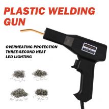 Saldatrice per paraurti per auto con pistola per saldatore di plastica con 4 tipi di graffette per paraurti Kayak Riparazioni di prodotti in plastica Strumento di saldatura