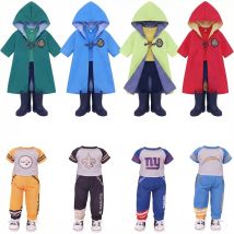 Doll Clothes Top Pant Windbreaker Coat Robe Of Magic Fit 18Inch American&43CM Baby Doll Logan Boy,Girl's Toys Festival Gift