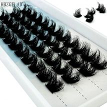 NEUE 3D Flauschige Mix Weiches Band Segmentierte Falsche Bundles Wimpern DIY Einzelne Cluster Lash Extensions Faux Nerz Wimpern