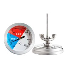0-300 Celsius Grillthermometer Ofen Edelstahl Grill Holzkohleraucher Temperaturanzeige Pizza Thermometer für BBQ Fleisch