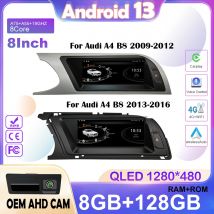 8,8 Zoll Android 13 Carplay Android Auto Für Audi A4 B8 2009-2016 Auto Radio Stereo Multimedia Video Player navigation 8 Core