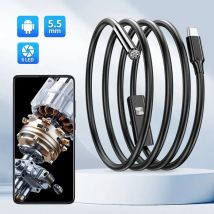 Endoskop USB do telefonu OTG z systemem Android 5,5mm Borescope kamera wężowa IP67 wodoodporna z 6 lampkami LED dla typu C