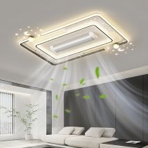Ventilatore senza paletta Plafoniera Soggiorno Telecomando Ventilatore da soffitto a LED senza lama per Plafoniere da camera da letto con ventilatore