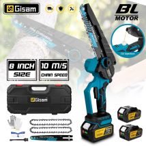 Gisam 8 pollici sega elettrica senza spazzole Cordless palmare giardino legno registrazione potatura motosega utensili elettrici per batteria Makita 18V