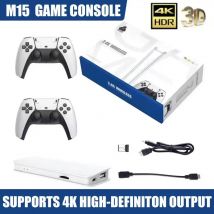 NGNG M15 Game Stick Mini TV Consola de juegos portátil Gamepads inalámbricos Videojuego 128G 30000+ Juego retro Salida HD Dos jugadores
