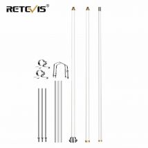 Retevis MA05 Amateurfunk-Zubehör, omnidirektionale Antenne aus Glas und Stahl mit hoher Verstärkung, VHF-UHF-Basisstation-Repeater-Antenne für RT97