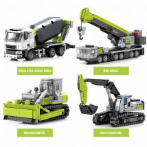 SEMBO Engineering Fahrzeug Assemblage Bausteine Kits MOC Bagger Mixer Lkw Modell Bricks DIY Pädagogisches Spielzeug Jungen Geschenke