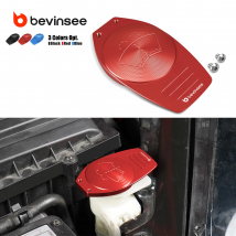 BEVINSEE Aluminium-Scheibenwaschflüssigkeitsbehälterdeckel für VW Golf 7/7.5 GTI/R, Passat B8, Audi A3/S3/RS3 8V/8Y TT/TTS