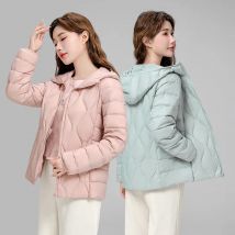 Leichte Damen-Daunenjacke, modisch, lässig, weiße Ente, Daunenjacken für Damen, warm, dünn, tragbare Oberbekleidung JK-050