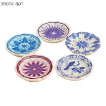 5Pcs Miniature Dining Plates Tableware Accessories 1:12 Dollhouse Simulation Kitchen Dolls House Scene Decor Toy