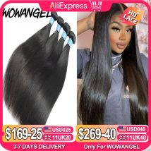 Wow Angel Straight 28 30 Inch Remy Brazilian Human Hair Bundles 100% Silky Hair 3/4 pieces Human