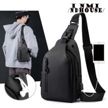 inmindhouse Brusttasche Mode Neue Einfarbig Männer Brusttasche Outdoor Casual Mode Eine Schulter Umhängetasche
