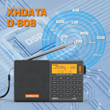 XHDATA D808 AM/FM/SW/MW SSB AIR RDS Full Band Portable Radio With Multifunction Deep Sound Stereo Rechargeable Radio Receiver