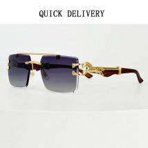 Urlaub Sonnenbrillen Für Männer Holz Randlose Gläser Trend Sonnenbrille Frauen Designer Sonnenbrille Vintage Oculos Dropshipping Vasos