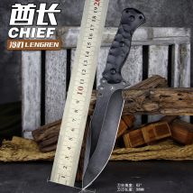 LENGREN Chief 12,6 Zoll THK Full Tang Drop Taktisches feststehendes Messer Sleipner Stahl G10 Griff Kydexscheide für Camping