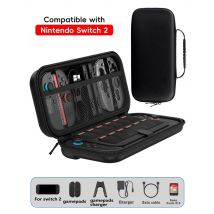 Portable Carrying Case For NS Switch 2 Travel Protective HandBag Storage Bag with 12 Game Cards Slots for Switch 2 Accessories